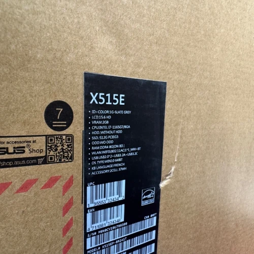 ASUS X515 I7 1165G7 NVIDIA MX330 16GB RAM 512GB SSD SOUS EMBALLAGE