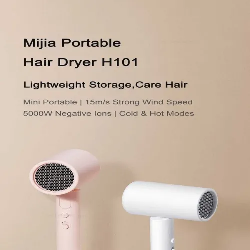 Xiaomi Sèche-cheveux portable H101 soins capillaires professionnels séchage rapide 1600W pliable