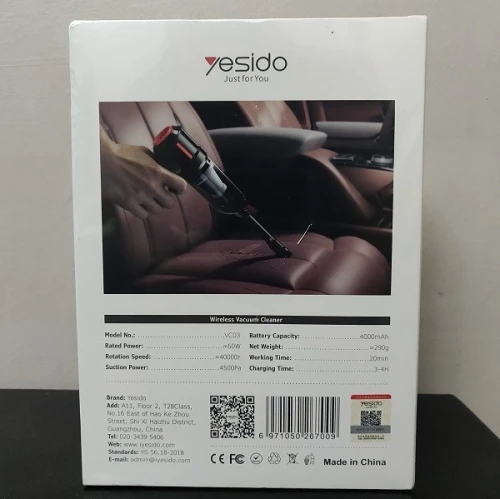 Mini Aspirateur à Vide Sans Fil Portable Yesido VC03 Vacuum Cleaner