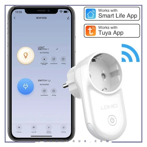 Ldnio Prise de courant intelligente Wi-Fi SEW1058 Smart prise wifi