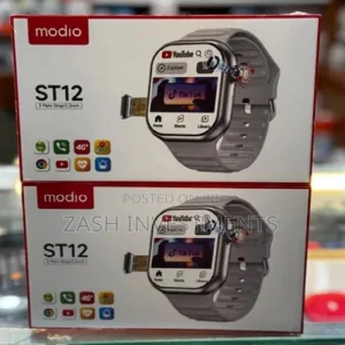 Montre intelligente Modio ST12 Carte SIM (4G) + 3 Bracelets silicone