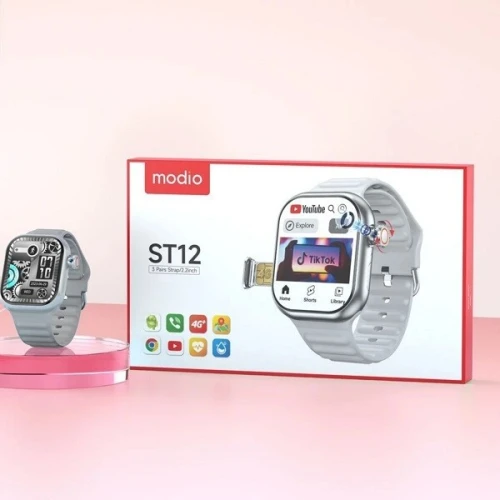 Montre intelligente Modio ST12 Carte SIM (4G) + 3 Bracelets silicone