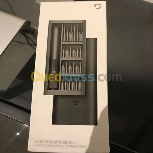 Xiaomi-Kit tournevis électrique embout acier boîte entièrement métal 2 vitesses 24 pièces Mijia