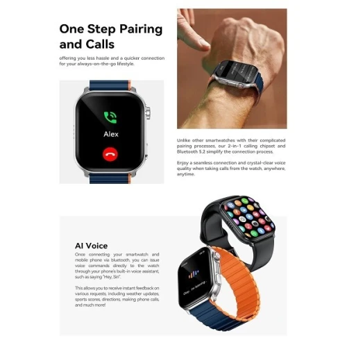 KIESLECT KS SMART CALLING WATCH AVEC DEUXIÈME BRACELET SMART WATCH