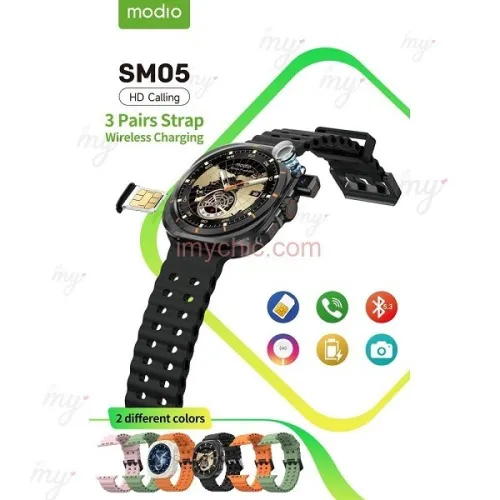 Smartwatch Modio SM05 AVEC PUCE ET 3 BRACELET SIM APPEL ET CAMERA