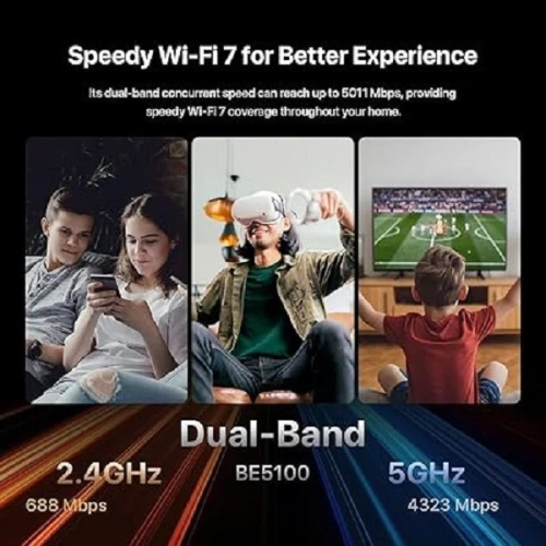Tenda BE5100 Dual Band Wi-FI 7 Router Mesh WiFi 7 