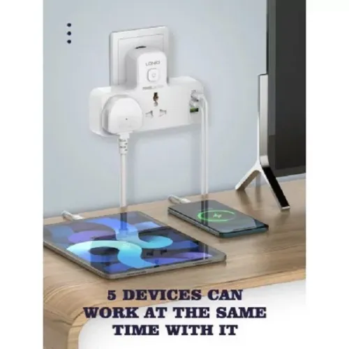 Multiprise LDNIO SC2311 avec 3 USB 20W et 2 prises électriques et veilleuse