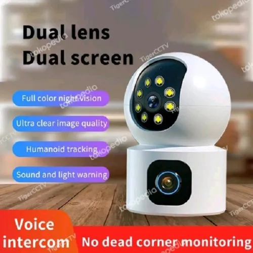 CAMERA TIGER DOUBLE LENS 360 DEGREE FULL HD V380 PRO WIFI CAMERA SECURITE PTZ