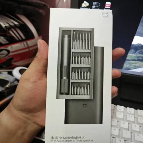 Xiaomi-Kit tournevis électrique embout acier boîte entièrement métal 2 vitesses 24 pièces Mijia