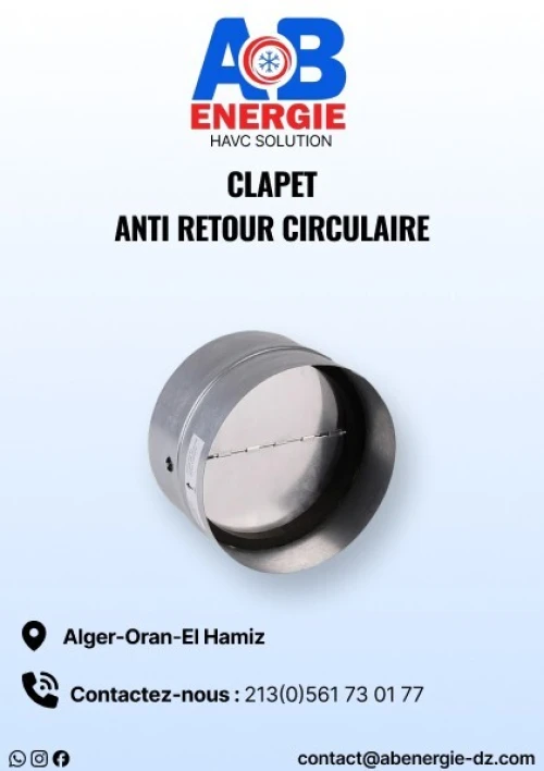 CLAPET ANTI RETOUR CIRCULAIRE