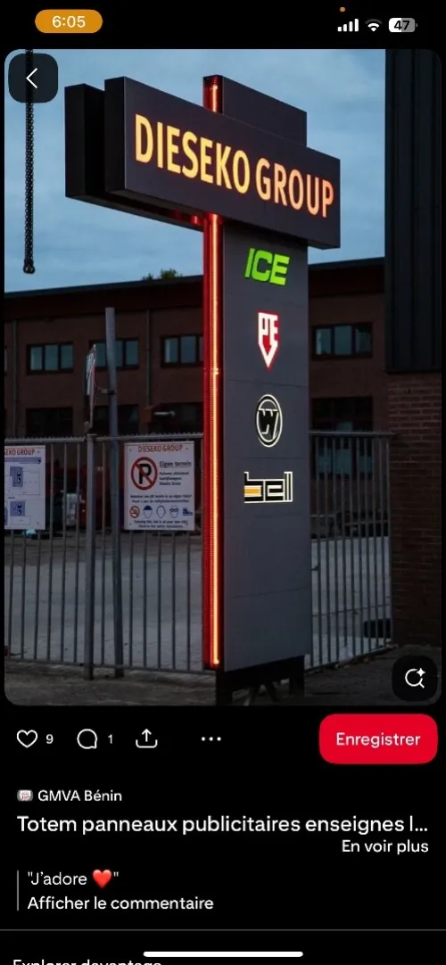 Panneaux publicitaires lumineuse لافتات إشهارية ضوئية