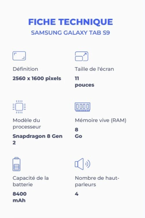 Samsung Galaxy Tab S9 8G | 128G | Wifi