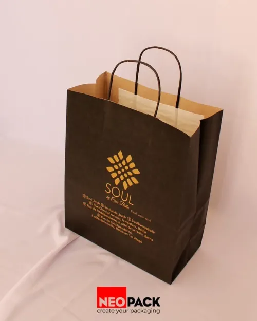 Sac shopping kraft (emballage)