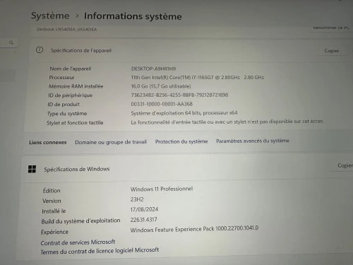 Asus 11ème génération 