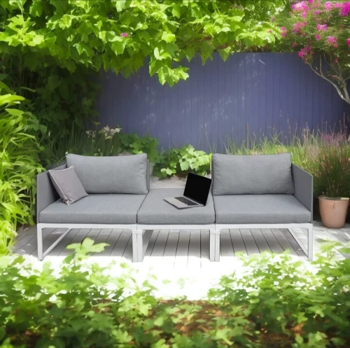 Salon de jardin en aluminium