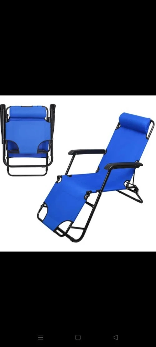 Chaise longue pliable