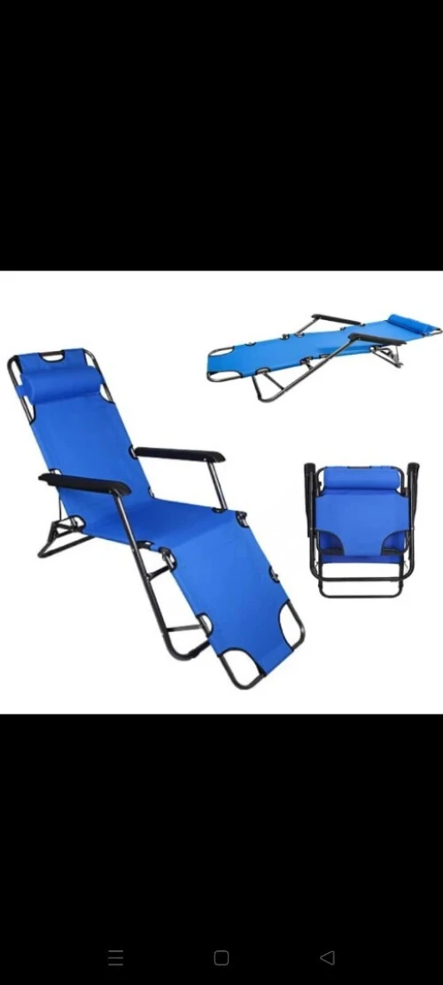 Chaise longue pliable