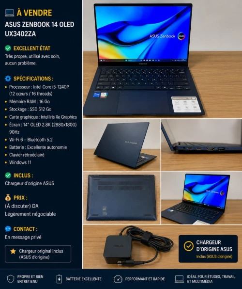 PC ASUS ZENBOOK I5 1240P
