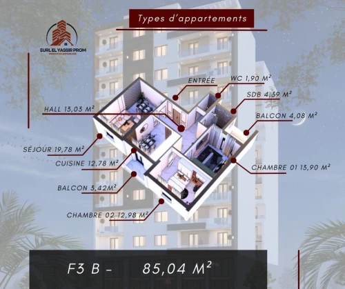 Vente Appartement F3 Mostaganem Hassi maameche