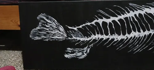 Tableau de poisson peinture acrylique