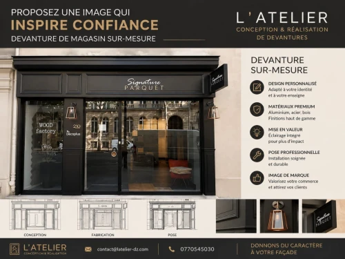 Habillage Façade Magasin en Alucobond & Rénovation Moderne