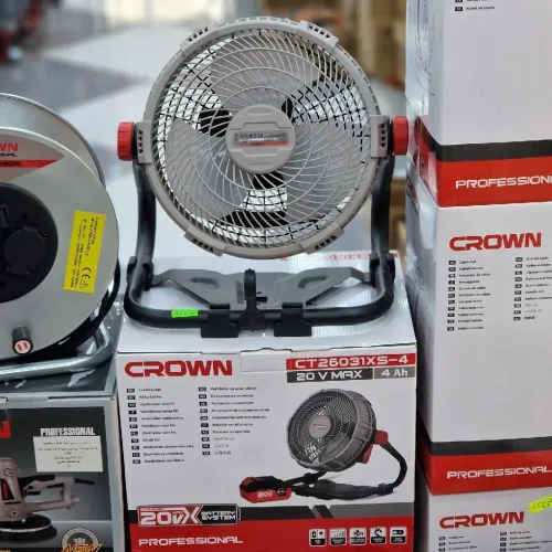 مروحة احترافية تعمل بالبطارية من نوع CROWN، موديل CT26031XS-4.