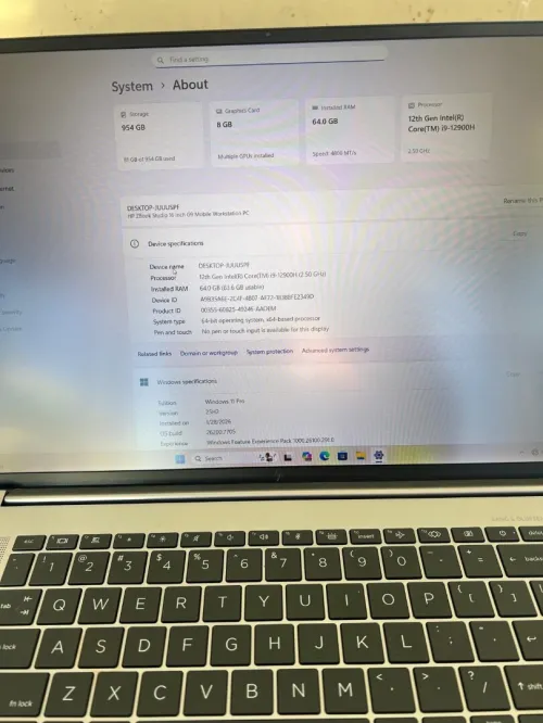 HP ZBook Studio 16 G9 | Core i9 | 64GB RAM | Nvidia RTX A2000 8GB ddr6