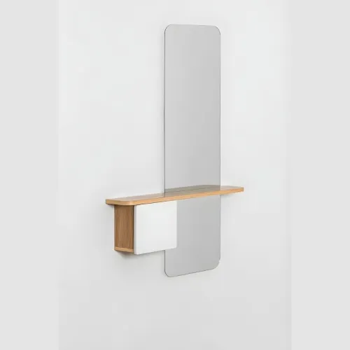 Console d'entrée 80x120 cm en MDF avec miroir