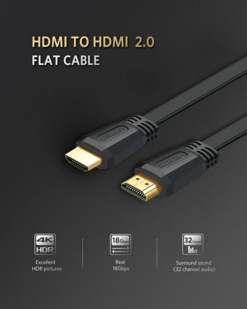 Câble Ugreen Flat HDMI 2.0 - 5 mètres (50821)