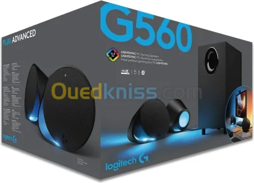 Logitech G560 Haut-parleurs Gaming PC, Son Surround DTS:X Ultra 7.1 et Eclairage RGB LIGHTSYNC