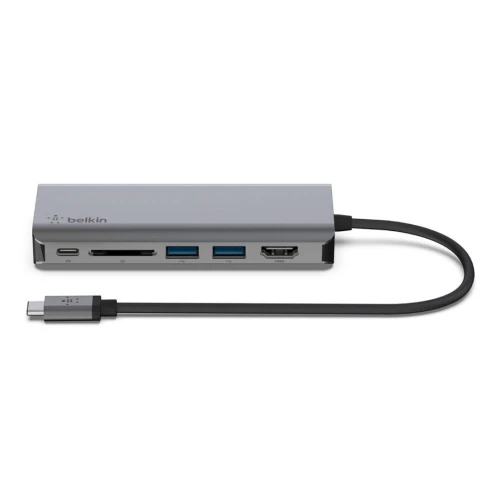 Belkin Station d'accueil USB-C avec 1 x HDMI, 2 x USB-A, 1 x RJ45, 1 SD - 100 W Passtrhough