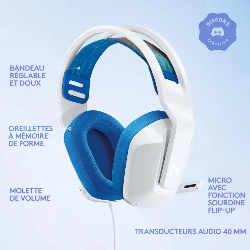 Logitech G335 Casque Gamer Filaire, avec Micro