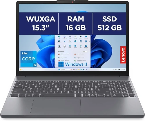 Lenovo IdeaPad Slim 3 15IRH10 - Ordinateur Portable 15.3'' WUXGA (Intel Core i5-13420H, RAM 16Go, SSD 512Go, Intel UHD Graphics, ) Clavier AZERTY Français - Gris