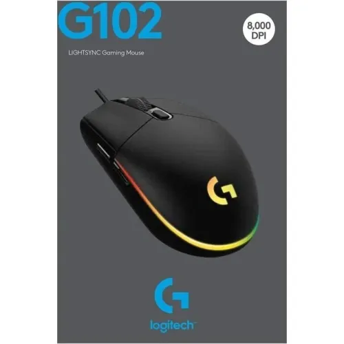 LOGITECH FILAIRE GAMING G102 LightSync-BLACK