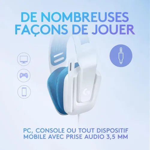 Logitech G335 Casque Gamer Filaire, avec Micro
