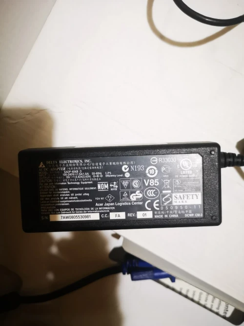 AC Adapter Delta Electronics SADP-65KB D 19V 3.42A 65W  compatible brand ACER