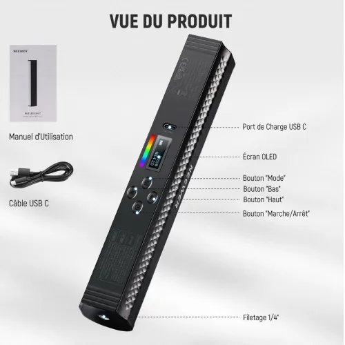 Tube LED RGB NEEWER TL21C MAGNETIC LIGHT STICK