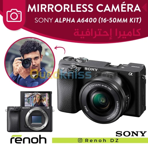 Mirrorless Caméra SONY ALPHA A6400 (16-50mm Kit)