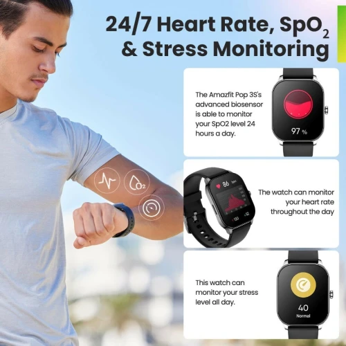 Smartwatch AMAZFIT POP 3S ( Disponible Sur Noir )