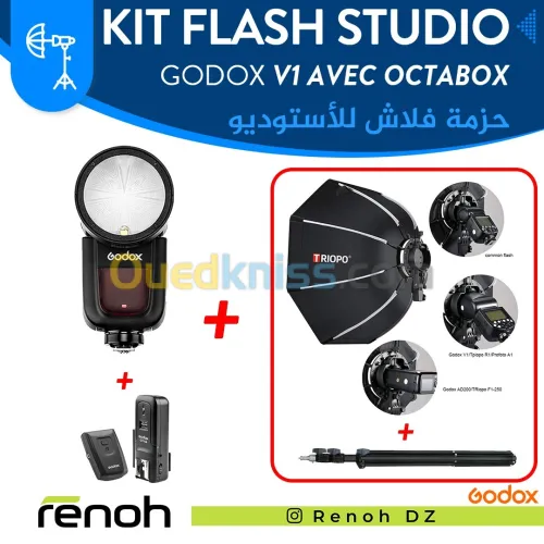Kit Flash Studio GODOX V1 Avec Octabox