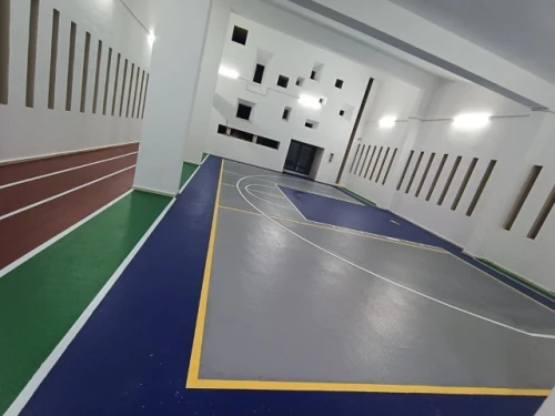 sols salles de sport coloré en résine acrylique (SYSTEM Economique Et Anti Chocs)