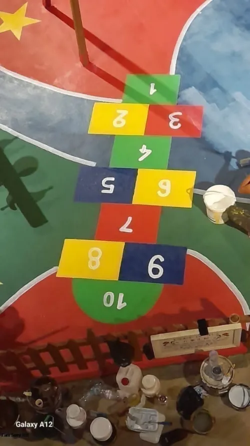 sols salles de sport coloré en résine acrylique (SYSTEM Economique Et Anti Chocs)