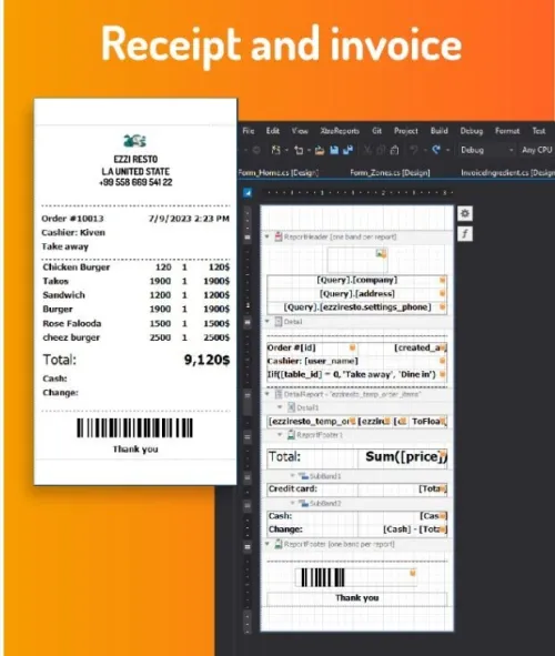 Restaurant POS - Système de gestion de restaurant avec écran de cuisine