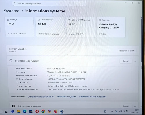 Dell i7 XPS  12 génération