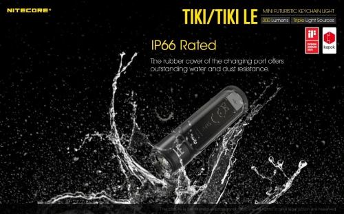 NITECORE LAMPE TIKI 300 LUMENS RECHARGEABLE 
