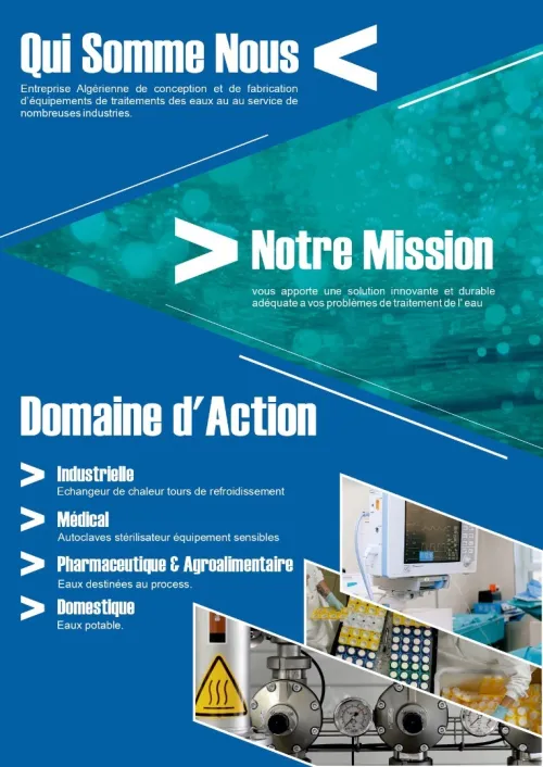 traitement de l'eau osmoseur industrielle médical domestique   