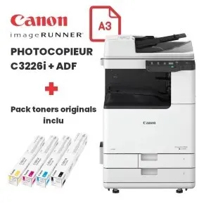Photocopieur A3 Laser Couleur Canon Image Runner C3326i + pack toner original