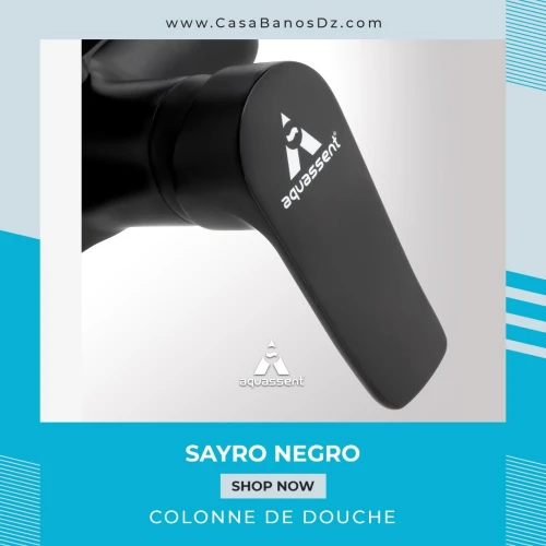 Colonne De Douche SAYRO Noir AQUASSENT 