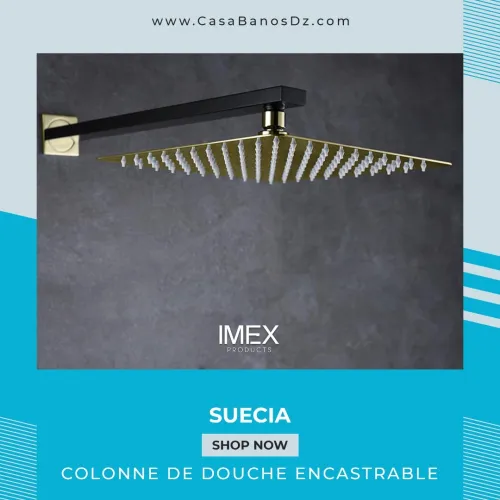Douche Encastrable SUECIA Noir Or IMEX