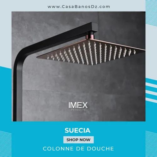 Colonne De Douche SUECIA Noir Or Rose IMEX